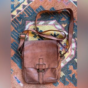 Tan Leather Crossbody Bag
